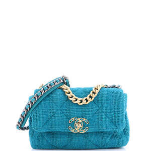 Chanel Medium 19 Flap Bag Quilted Tweed